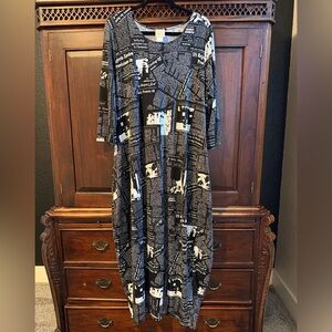 Zadie Bs Black and White Newspaper Print Bubble Dress